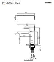 Basin mixer Empolo square nose brushed gold | M23 1101BG