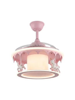 ჭაღი Kids Lighting ვარდისფერი კარუსელი პროპელერით 50*50*50სმ MD20736