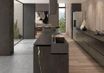 Large tiles ASCALE BELVEDERE BLACK soft matte 6mm*320*160cm/sq.m. ASC100M