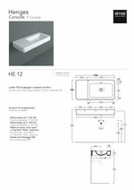 Countertop Basin Simas Henges Navy with mixing hole mat 100cm HE12||NAV