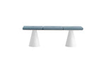 Скамейка Pedrali IKON, материал: BI, 159*38*47 см, с подушками C120 B863_1L_BI&B863.4/C120