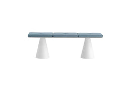 Скамейка Pedrali IKON, материал: BI, 159*38*47 см, с подушками C120 B863_1L_BI&B863.4/C120