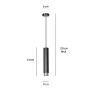Люстра Emibig KIBO LED 10 Вт черная 100см 643/1