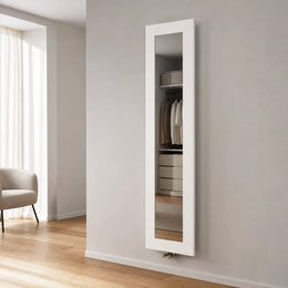 Радиатор Carisa QUADRO с зеркалом алюминиевый белый 180*48см QUA1800047005