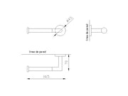Toilet paper hanger Nofer without cover chrome 16505.B