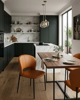 Кухонный стул Kimhome, коричневая искусственная кожа, CY-0033#