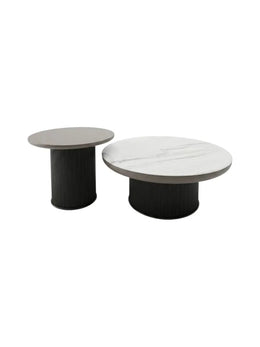 Журнальный стол Kimhome, столешница из микрокристаллического камня, ножки из шпонированного дерева, 80*33,5 X 52*43,5 см FC153