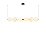 Chandelier Juncan Horizontal Glass Aluminum 3000K 58W 130*20*H150cm MD9037-6H