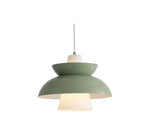 Chandelier Juncan Green Metal Glass E27 30*H25cm D8284-GREEN