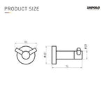 Robe hanger Empolo chrome round 71mm M93904B
