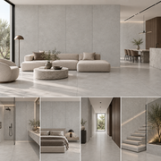 დიდი ფილა Infinity Concrete Light 1 მატი ბადის გარეშე 160სმ*320სმ*6მმ კვ.მ. CE01-MAT — გამოყენების ვიზუალიზაცია