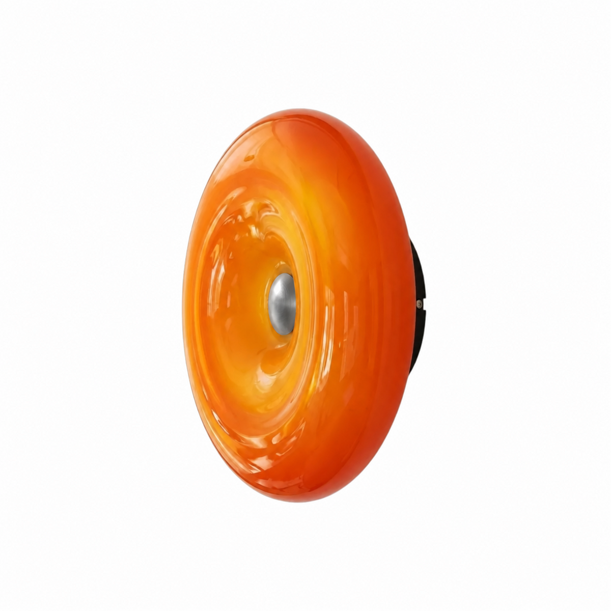 კედლის სანათი Juncan სტაფილოსფერი მინა რკინა 7W D30cm B3763-ORANGE