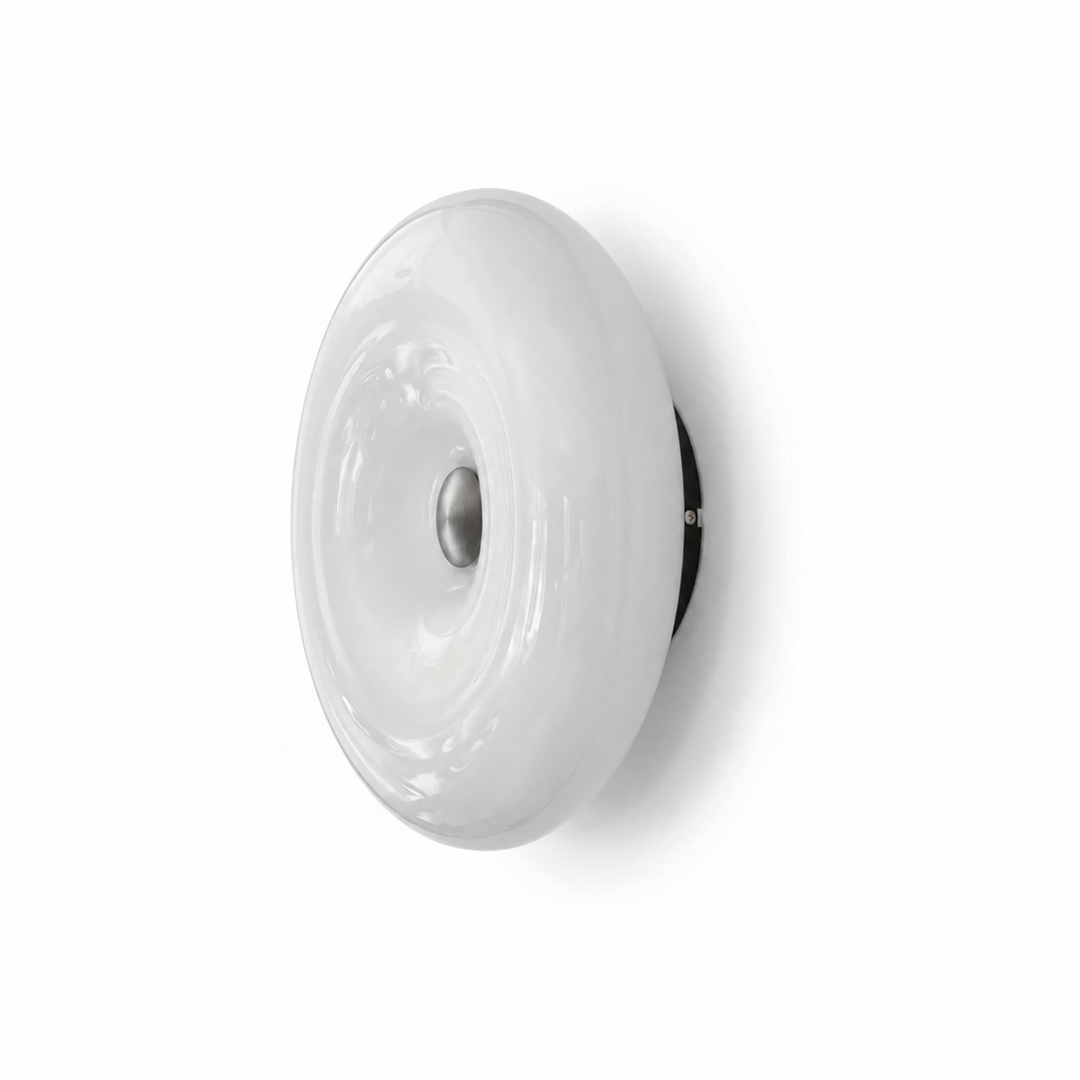 კედლის სანათი Juncan თეთრი მინა რკინა 7W D30cm B3763-თეთრი B3763-WHITE