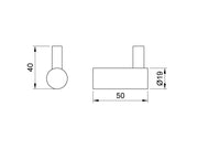Bathrobe hanger Nofer brushed 16828.S