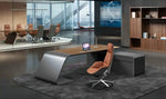 Office chair Miago Leather With casters Orange 73*118*73cm CM-K019AS