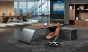Office chair Miago Leather With casters Orange 73*118*73cm CM-K019AS