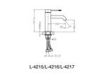 Смеситель для умывальника Gunon с одним рычагом GUN GREY L-4217