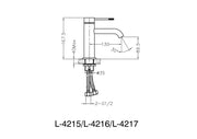 Смеситель для умывальника Gunon с одним рычагом GUN GREY L-4217