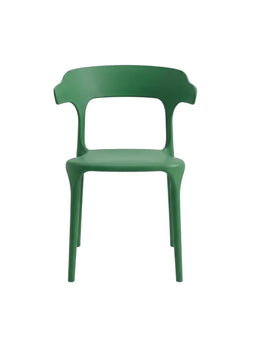 Пластиковый стул Miago, зеленый полипропилен, с закругленной спинкой pp-740/GREEN