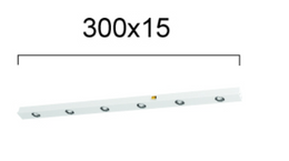რელსი Viokef SLIM 48V DC LED 7 ვატი თეთრი 30*15 სმ 4288501 — 4288501 ტექნიკური ნახაზი