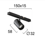 წერტილოვანი განათება Viokef SLIM MAGNETIC შავი 5ვატი მაგნიტური პროფილით 4288800 — 4288800 ტექნიკური ნახაზი
