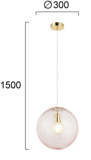 ჭაღი Viokef DIANA 40 ვატი PINK GOLD 30*150სმ 4294302 — 4294302 ტექნიკური ნახაზი
