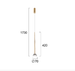ჭაღი Viokef RINA 8ვატი Clear French Gold 7*173სმ 4325201 — 4325201 ტექნიკური ნახაზი