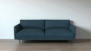 Диван Bolia Lomi для гостиной, ткань BAIZE DUST BLUE, черные лакированные металлические ножки 210 см 01-083-05_7758497