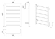 Radiator Empolo black matt 60*45cm MHTS600*450/6-MB