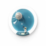 Ceiling lamp Kids Lighting Blue Cosmonaut With propeller 48*48*10cm MD20987