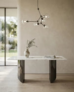 Кухонный стол Kimhome, столешница из белого микрокристаллического камня, 160*80 см, HY6838D