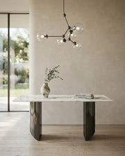 Кухонный стол Kimhome, столешница из белого микрокристаллического камня, 160*80 см, HY6838D