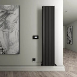 Радиатор Carisa BOREAS B 4 секции, алюминиевый, электрический, черный, 2000W, 180*36.9см BRE1800036904||B