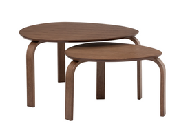Coffee table Hinlim SANDRA MDF+ash wood veneer brown