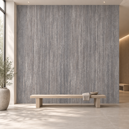 დიდი ფილები Infinity Travertino Grey მატი ბადის გარეშე 160სმ*320სმ*6მმ კვ.მ. SE06 SE06-MAT — გამოყენების ვიზუალიზაცია