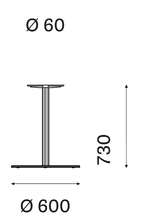 Kitchen table leg Pedrali BLUME iron base NERO