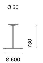 Kitchen table leg Pedrali BLUME iron base NERO