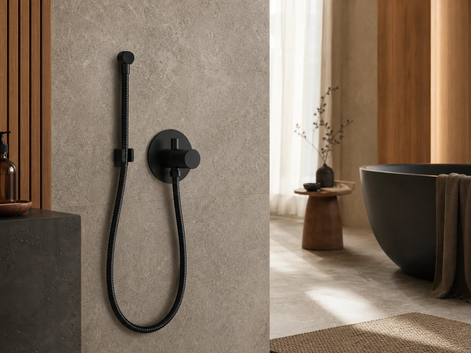 Flexible hose Empolo Hygienic hand shower black mattt 1.2m M4501-120MB