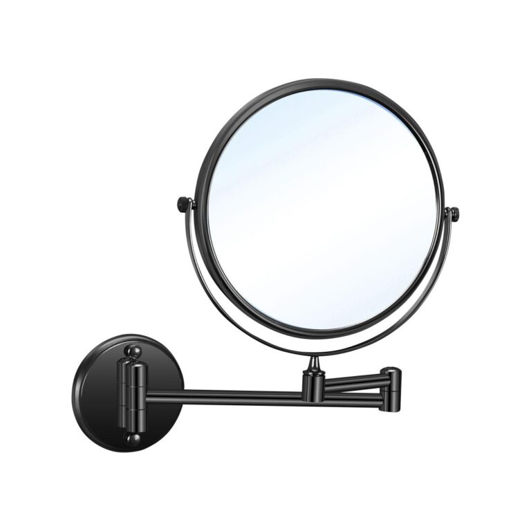 Double Sided Bathroom Mirror Nofer Black Matte 5X 08009.2.N