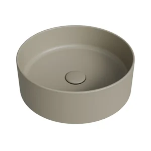 Countertop Basin Simas Foriu Sabbia round without mixer and exit hole matt 40cm FO01&PLCE||SAB