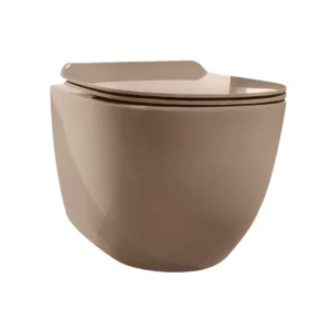 Wall mounted toilet Simas Vignoni Caramel with mounting kit glossy 56cm VI18&F85||CAR