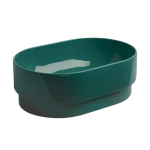 Semi-inserted Basin Simas PM Menta oval without mixer and exit hole glossy 56cm PO02&PLCE||MEN