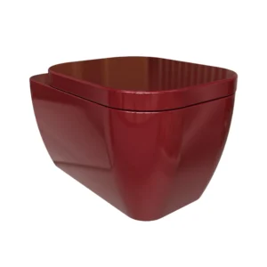 Wall mounted toilet Simas Henges Rubino with mounting kit glossy 55cm HE18&F85||RUB