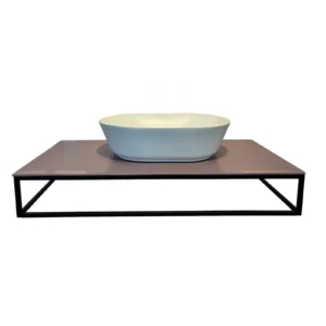 Ceramic shelf Simas Foriu Prugna with central hole matt bracket structure 100*51cm FO10&FOSS100||PRU