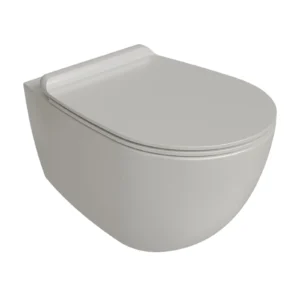Wall mounted toilet Simas Vignoni white with installation set glossy 56cm VI18&F85||WHI