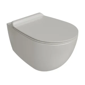 Wall mounted toilet Simas Vignoni white with installation set glossy 56cm VI18&F85||WHI