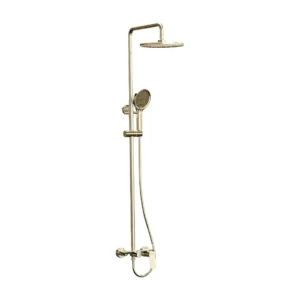 Shower system Empolo with shower head, hand shower, nozzle and mixer DAVA brushed gold M37 3601BG