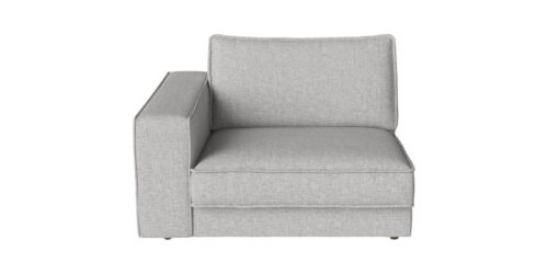 Living room sofa Bolia Noora fabric NANTES light gray dark oak legs. 01-068-50_00340