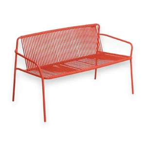 Скамейка для патио Pedrali TRIBECA металлический каркас RO400E плетеная ткань RO 120*65.5*70см 3666/RO_RO400E