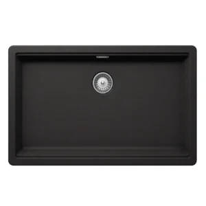 Кухонная мойка Shock BROOKLYN N-100XL, композитный кварцевый CRL, одинарная, накладная, NERO, 75*45,5 см, BYKN100XL013DEUE6101